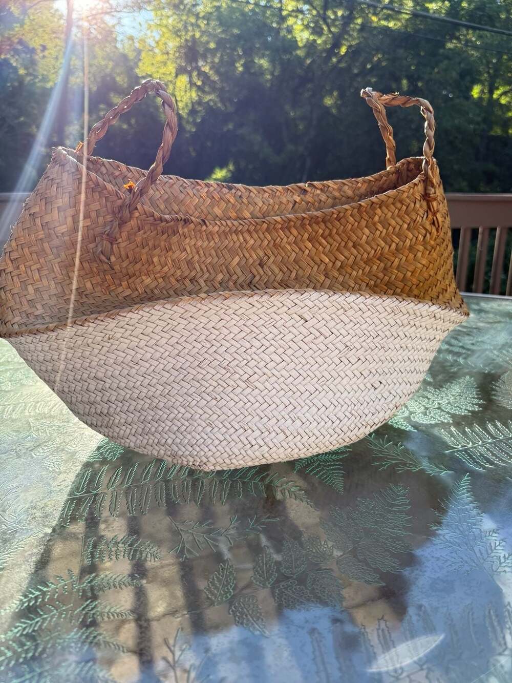 Potey Woven Seagrass Storage Basket Belly Basket